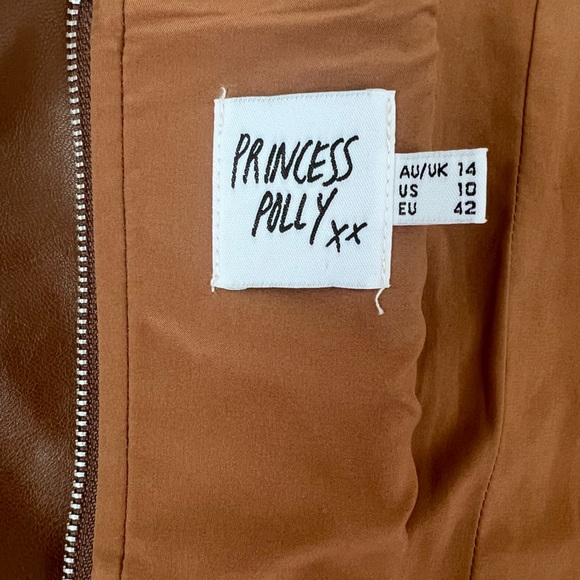 Princess Polly PU Bustier in Brown, Sz 10, Vegan Leather - Picture 5 of 8